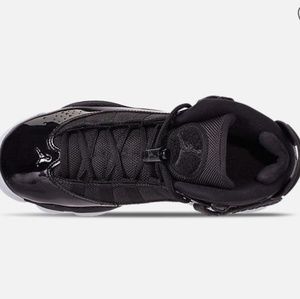 Jordan Shoes - Youth Jordan 6 Rings Leather Sneaker Black Jordan Shoes - Youth Jordan 6 Rings Leather Sneaker Black